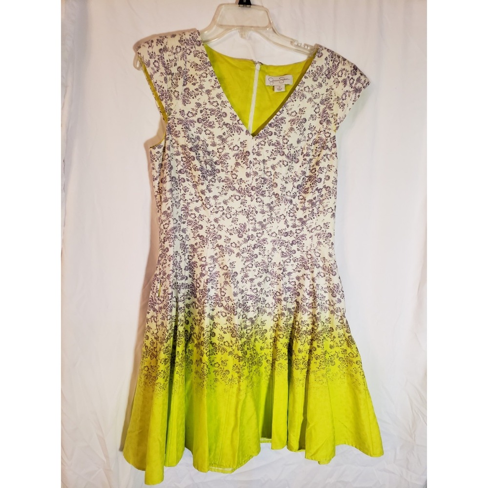 Women's Jessica Simpson Floral Cap Sleeves Dress Size 10